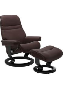 Relaxsessel stressless "Sunrise", braun (chocolate paloma), B:88cm H:103cm T:78cm, Leder BATICK: BATICK ist ein leicht korrigiertes, durchgef&auml;rbtes und genarbtes M&ouml;belleder, bei dem die meisten Unebenheiten und Spuren in der Regel entfernt wurden.;Leder PALOMA: PALOMA ist ein durchgef&auml;rbtes Semianilin-M&ouml;belleder mit nat&uuml;rlicher Narbung.;ROHLEDER Stoff Q2 FARON: Ein fester zuverl&auml;ssiger Boucl&eacute; mit 