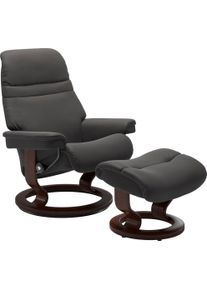 Relaxsessel stressless "Sunrise", grau (rock paloma), B:88cm H:103cm T:78cm, Leder BATICK: BATICK ist ein leicht korrigiertes, durchgef&auml;rbtes und genarbtes M&ouml;belleder, bei dem die meisten Unebenheiten und Spuren in der Regel entfernt wurden.;Leder PALOMA: PALOMA ist ein durchgef&auml;rbtes Semianilin-M&ouml;belleder mit nat&uuml;rlicher Narbung.;ROHLEDER Stoff Q2 FARON: Ein fester zuverl&auml;ssiger Boucl&eacute; mit einem 