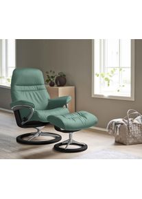 Relaxsessel stressless "Sunrise", gr&uuml;n (aqua gr&uuml;n paloma), B:79cm H:103cm T:73cm, Leder BATICK: BATICK ist ein leicht korrigiertes, durchgef&auml;rbtes und genarbtes M&ouml;belleder, bei dem die meisten Unebenheiten und Spuren in der Regel entfernt wurden.;Leder PALOMA: PALOMA ist ein durchgef&auml;rbtes Semianilin-M&ouml;belleder mit nat&uuml;rlicher Narbung.;ROHLEDER Stoff Q2 FARON: Ein fester zuverl&auml;ssiger Boucl&eacute; mit e