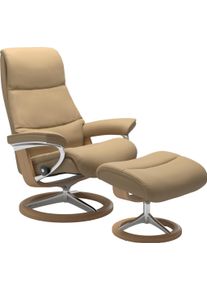 Relaxsessel stressless "View", beige (sand paloma), B:78cm H:108cm T:78cm, Leder BATICK: BATICK ist ein leicht korrigiertes, durchgef&auml;rbtes und genarbtes M&ouml;belleder, bei dem die meisten Unebenheiten und Spuren in der Regel entfernt wurden.;Leder PALOMA: PALOMA ist ein durchgef&auml;rbtes Semianilin-M&ouml;belleder mit nat&uuml;rlicher Narbung.;ROHLEDER Stoff Q2 FARON: Ein fester zuverl&auml;ssiger Boucl&eacute; mit einem st