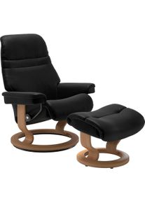 Relaxsessel stressless "Sunrise", schwarz (schwarz batick), B:79cm H:103cm T:73cm, Leder BATICK: BATICK ist ein leicht korrigiertes, durchgef&auml;rbtes und genarbtes M&ouml;belleder, bei dem die meisten Unebenheiten und Spuren in der Regel entfernt wurden.;Leder PALOMA: PALOMA ist ein durchgef&auml;rbtes Semianilin-M&ouml;belleder mit nat&uuml;rlicher Narbung.;ROHLEDER Stoff Q2 FARON: Ein fester zuverl&auml;ssiger Boucl&eacute; mit 