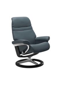 Relaxsessel stressless "Sunrise", blau (atlantic blau batick), B:92cm H:105cm T:80cm, Leder BATICK: BATICK ist ein leicht korrigiertes, durchgef&auml;rbtes und genarbtes M&ouml;belleder, bei dem die meisten Unebenheiten und Spuren in der Regel entfernt wurden.;Leder PALOMA: PALOMA ist ein durchgef&auml;rbtes Semianilin-M&ouml;belleder mit nat&uuml;rlicher Narbung.;ROHLEDER Stoff Q2 FARON: Ein fester zuverl&auml;ssiger Boucl&eacute; m