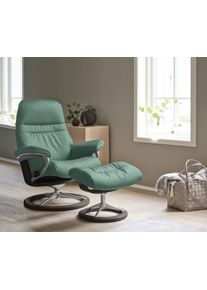Relaxsessel stressless "Sunrise", gr&uuml;n (aqua gr&uuml;n paloma), B:83cm H:105cm T:74cm, Leder BATICK: BATICK ist ein leicht korrigiertes, durchgef&auml;rbtes und genarbtes M&ouml;belleder, bei dem die meisten Unebenheiten und Spuren in der Regel entfernt wurden.;Leder PALOMA: PALOMA ist ein durchgef&auml;rbtes Semianilin-M&ouml;belleder mit nat&uuml;rlicher Narbung.;ROHLEDER Stoff Q2 FARON: Ein fester zuverl&auml;ssiger Boucl&eacute; mit e