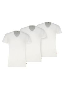 Levi's T-Shirt LEVI'S "T-Shirt Solid V-Neck 3P ECOM 3er Pack", Herren, Gr. XL, wei&szlig;, Obermaterial: 95% Baumwolle CO. 5% Elasthan EL., Shirts T-Shirt