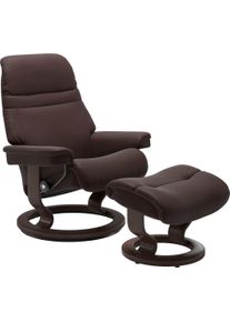 Relaxsessel stressless "Sunrise", braun (chocolate paloma), B:88cm H:103cm T:78cm, Leder BATICK: BATICK ist ein leicht korrigiertes, durchgef&auml;rbtes und genarbtes M&ouml;belleder, bei dem die meisten Unebenheiten und Spuren in der Regel entfernt wurden.;Leder PALOMA: PALOMA ist ein durchgef&auml;rbtes Semianilin-M&ouml;belleder mit nat&uuml;rlicher Narbung.;ROHLEDER Stoff Q2 FARON: Ein fester zuverl&auml;ssiger Boucl&eacute; mit 