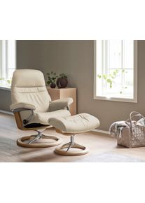 Relaxsessel stressless "Sunrise", beige (cream batick), B:83cm H:105cm T:74cm, Leder BATICK: BATICK ist ein leicht korrigiertes, durchgef&auml;rbtes und genarbtes M&ouml;belleder, bei dem die meisten Unebenheiten und Spuren in der Regel entfernt wurden.;Leder PALOMA: PALOMA ist ein durchgef&auml;rbtes Semianilin-M&ouml;belleder mit nat&uuml;rlicher Narbung.;ROHLEDER Stoff Q2 FARON: Ein fester zuverl&auml;ssiger Boucl&eacute; mit eine