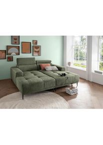 Livetastic Bigsofa, Dunkelgr&uuml;n, Metall, Uni, 200x79-95x188 cm, R&uuml;cken echt, Wohnzimmer, Sofas & Couches, Sofas, Textilsofas