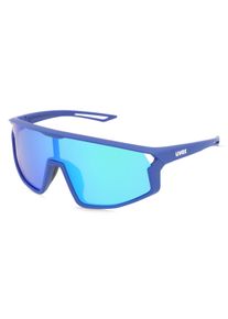 Uvex Sports S533076 skyryse jr. | Dzieci okulary przeciwsłoneczne | Panoramiczne | Oprawka: Poliwęglan Niebieski | Kolor szkła: Zielony Lustrzanka 