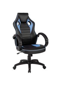 M&Ouml;BELIX M&ouml;belix , Blau, Schwarz , Kunststoff, Textil , 62x120x69 cm , Sitzfl&auml;che 360&deg; drehbar ,