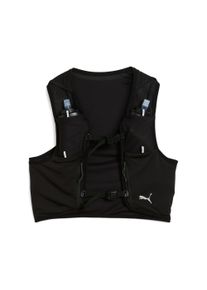 Funktionsweste Puma "RACE DAY RUNNING VEST", Damen, Gr. L (XL), Puma schwarz, Jersey, Obermaterial: 92% Polyester, 8% Elasthan, unifarben, Westen Funktionsweste, anliegende Passform, mit Rei&szlig;verschlusstasche, mit Pfeife