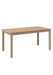 Ambia Garden Gartentisch, Teakfarben, Holz, Akazie, vollmassiv, rechteckig, S&auml;ule, 80x75x140 cm, Holzm&ouml;bel, Holztische, Gartentische Holz