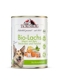 Tackenberg nourriture humide pour chien, adulte, bio. Saumon au riz 6x400 g