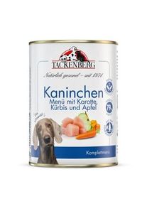 Tackenberg nourriture humide pour chien, adulte. Lapin &agrave; la carotte 6x400 g