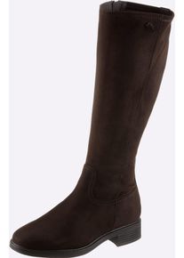 Stiefel Jana, Damen, Gr. 39, schoko, Textil, Schuhe Stiefel