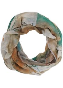 Loop styleBREAKER "Loop Aquarell Glow Metallic Akzente", Damen, braun (braun, beige, dunkelgr&uuml;n), Obermaterial: 100% Viskose CV., Modisch, Modet&uuml;cher Loop