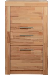 Kommode VOGL M&Ouml;BELFABRIK "Toronto", beige (kernbuche teilmassiv), B:57cm H:98cm T:35cm, Sideboards, Kommode, in 2 Breiten, teilmassiv, Rahmenoptik, Made in Germany