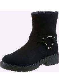 Stiefelette Casual Looks, Damen, Gr. 41, schwarz, Textil, Schuhe Stiefelette