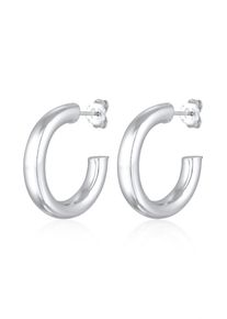 Paar Ohrstecker Elli Premium "Ohrringe Creolen Halbcreolen Ohrstecker 925 Silber" Gr. 38, silber, Ohrringe, Damen, ohne Stein, Silber 925 (Sterlingsilber), Paar Ohrstecker