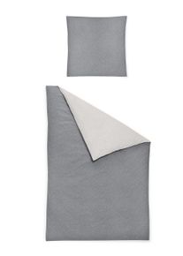 Wendebettw&auml;sche Irisette "Meran 8487", grau, B/L: 135cm x 200cm, 1 Stk., 1 Stk., Feinbiber, B/L: 80cm x 80cm, 2 Stk., Feinbiber, Obermaterial: 100% Baumwolle, Bettw&auml;sche, Wendebettw&auml;sche, kuschelig weiche Winterbettw&auml;sche