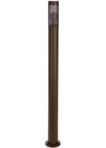 Eglo Stehlampe "Helsinki Au&szlig;enlampe, Edelstahl, Stehlampe, Au&szlig;enbeleuchtung, IP44, E27", braun, 1, &Oslash; 7,5cm H: 110cm, 1 Stk., Leuchten, Stehleuchte - H110 x &Oslash;7,5 cm - rostbraun - 1X15W exkl., Stehlampe