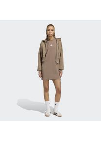 Shirtkleid adidas Sportswear "W 3S T DRE", Damen, Gr. S, N-Gr, khaki six, wei&szlig;, Obermaterial: 93% Baumwolle, 7% Elasthan, Kleider Shirtkleid