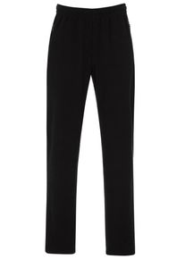 Jerseyhose TRIGEMA "TRIGEMA Fleece Freizeithose", Damen, Gr. XL, Normalgr&ouml;&szlig;en, schwarz, Fleece, 100% Polyester, Hosen Jerseyhose