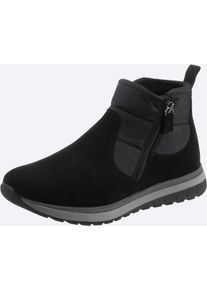 Stiefelette Casual Looks, Damen, Gr. 42, schwarz, Textil, Veloursleder, Schuhe Stiefelette