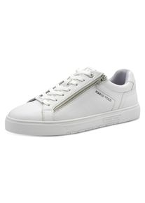 Sneaker Marco Tozzi, Herren, Gr. 43, wei&szlig;, Lederimitat, unifarben, Schuhe Sneaker, Freizeitschuh, Halbschuh, Schn&uuml;rschuh mit seitlicher Logopr&auml;gung