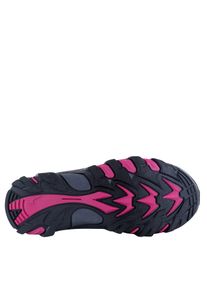 Wanderschuh Hi-Tec "Hi-Tec Stiefel Blackout Mid Wp Jrg", Kinder, Gr. 35, Normalschaft, dunkelrosa, fuchsia, Kunstleer, textiel, synthetisch, Schuhe Wanderschuh