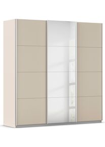 Schwebet&uuml;renschrank OTTO HOME "Kleiderschrank Schrank Schlafzimmerschrank Garderobe AGORDO", beige (champagner), griffleisten alufarbig, B:203cm H:210cm T:62cm, Holzwerkstoff, Schr&auml;nke, Schwebet&uuml;renschrank, Top Innenausstattung, in 4 Breiten und 2 H&ouml;hen MADE IN GERMANY