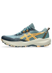 Trailrunningschuh asics "GEL-VENTURE 11", Herren, Gr. 49, foggy teal, sandstorm, Synthetik, Schuhe Trailrunningschuh, mit profiliertem Gummi-Laufsohlenprofil, mit AMPLIFOAM PLUS D&auml;mpfung