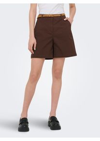 Jacqueline de Yong Chinoshorts JDY "JDYCHICAGO MW BERMUDA SHORTS WVN NOOS", Damen, Gr. XXL (44), N-Gr, chicory coffee, Web, Obermaterial: 98% Baumwolle, 2% Elasthan, unifarben, kniefrei, Hosen Chinoshorts