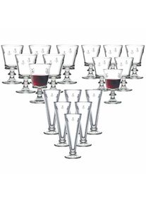 Gl&auml;ser-Set LA ROCH&Egrave;RE FRANCE "Wein- und Sektgl&auml;ser Biene Abeille 18er Set transparent", bunt (transparent), B:2cm H:2cm, Glas, Trinkgef&auml;&szlig;e, Gl&auml;ser-Set, Sp&uuml;lmaschinengeeignet