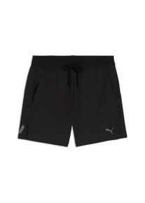 Trainingsshorts Puma "M PWRMODE 5 WOVEN SHORT", Herren, Gr. S, N-Gr, schwarz (Puma schwarz), Netz, Obermaterial: 87% Polyester, 13% Elasthan, regular fit kniefrei, Hosen Trainingsshorts, f&uuml;r intensive Trainingseinheiten, mit DRYELITE Technologie