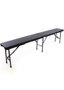 Gartentisch Vcm "Partybank Rattan-Optik", schwarz, Tische, Gartentisch