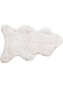 Teppich KARE DESIGN "Kunstfell Mika Creme 90x60cm", beige, B:60cm H:1mm L:90cm, Teppiche, Teppich