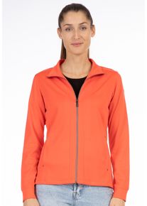Trainingsjacke LPO "Abby III", Damen, Gr. 40 (M), new orange, Web, 60% Polyester. 40% Baumwolle, regular fit h&uuml;ftbedeckend, Jacken Trainingsjacke, glatt mit matter Struktur