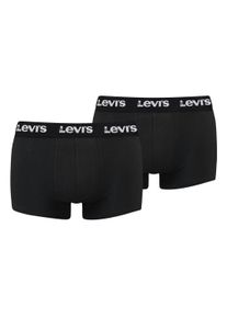Levi's Boxershorts LEVI'S "Boxershort Repeat Logo Trunk 2P 2er Pack", Herren, Gr. XL, schwarz, Obermaterial: 95% Baumwolle CO. 5% Elasthan EL., Unterhosen Boxershorts