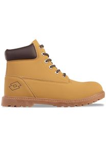Schn&uuml;rboots Lotto, Damen, Gr. 40, beige (wheat), Synthetik, Textil, Schuhe Schn&uuml;rboots, - mit weich gepolsterter Kante