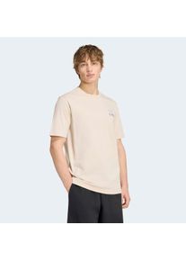 T-Shirt adidas Sportswear "M EMB SLIDES T", Herren, Gr. M, beige (crystal linen), Obermaterial: 100% Baumwolle, normal, Rundhals, Shirts T-Shirt