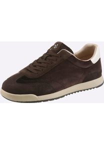 Sneaker Caprice, Damen, Gr. 42, braun (schoko), Glattleder, Textil, Veloursleder, Schuhe Sneaker