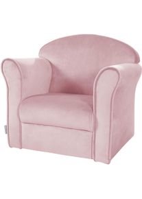 Kindersessel Roba "Lil Sofa", bunt (rosa, mauve), Sessel, Kinder, Samt, B/H/T: 49cm x 43cm x 39cm, Kindersessel, mit Armlehnen, B:49cm H:43cm T:39cm