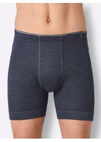 Boxershorts Conta, Herren, Gr. 9, 2 Stk., marine, geringelt, 75% Baumwolle, 25% Polyester, Unterhosen Boxershorts
