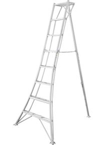 Vielzweckleiter NIWAKI, silberfarben, B:125cm H:240cm, Aluminium, Leitern, Vielzweckleiter, Gartenleiter, gleicht Unebenheiten im Gel&auml;nde aus