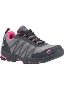 Cotswold Kinderen/Kinderen Kleine Dean Lace Up Wandelende Waterdichte Trainer (Roze/Grijs)