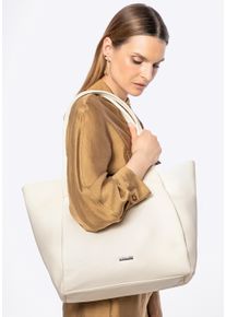 Wittchen Dames shopper van zacht eco-leer cr&egrave;me eco-leer