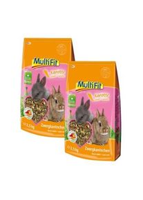 MultiFit &agrave; la carotte pour lapins nains 2x2,5 kg