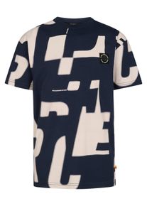 Petrol Industries - Jongens T-shirt met all-over print Monta&ntilde;a - Blauw