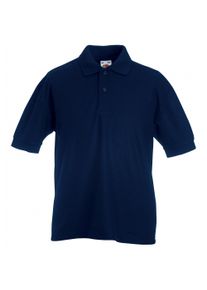 Fruit of the Loom Kinder/Kids Piqu&eacute; Poloshirt met Korte Mouwen (Donker Marine)