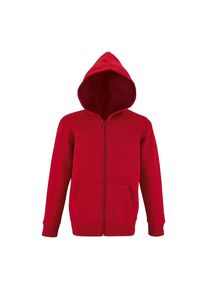SOLS Hoodie met volledige rits voor kinderen/Kinderen Stone (Rood)